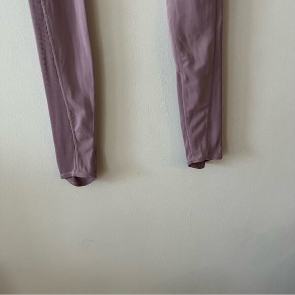 Athleta Barre Rib Powervita High Rise Tights in Mauve - Picture 7 of 9